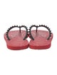 Christian Louboutin Spike Accents Rubber Flip Flops