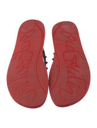 Christian Louboutin Spike Accents Rubber Flip Flops