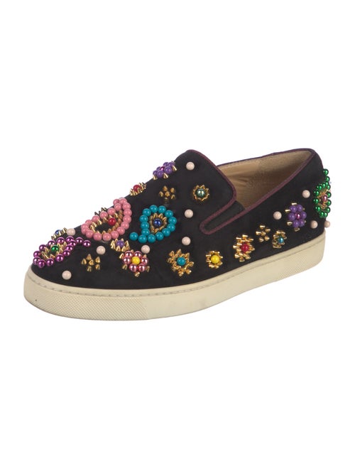 Christian Louboutin Suede Printed Sneakers