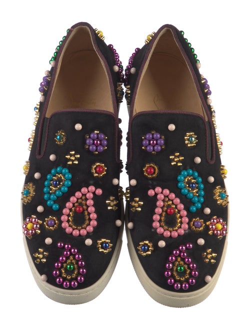Christian Louboutin Suede Printed Sneakers