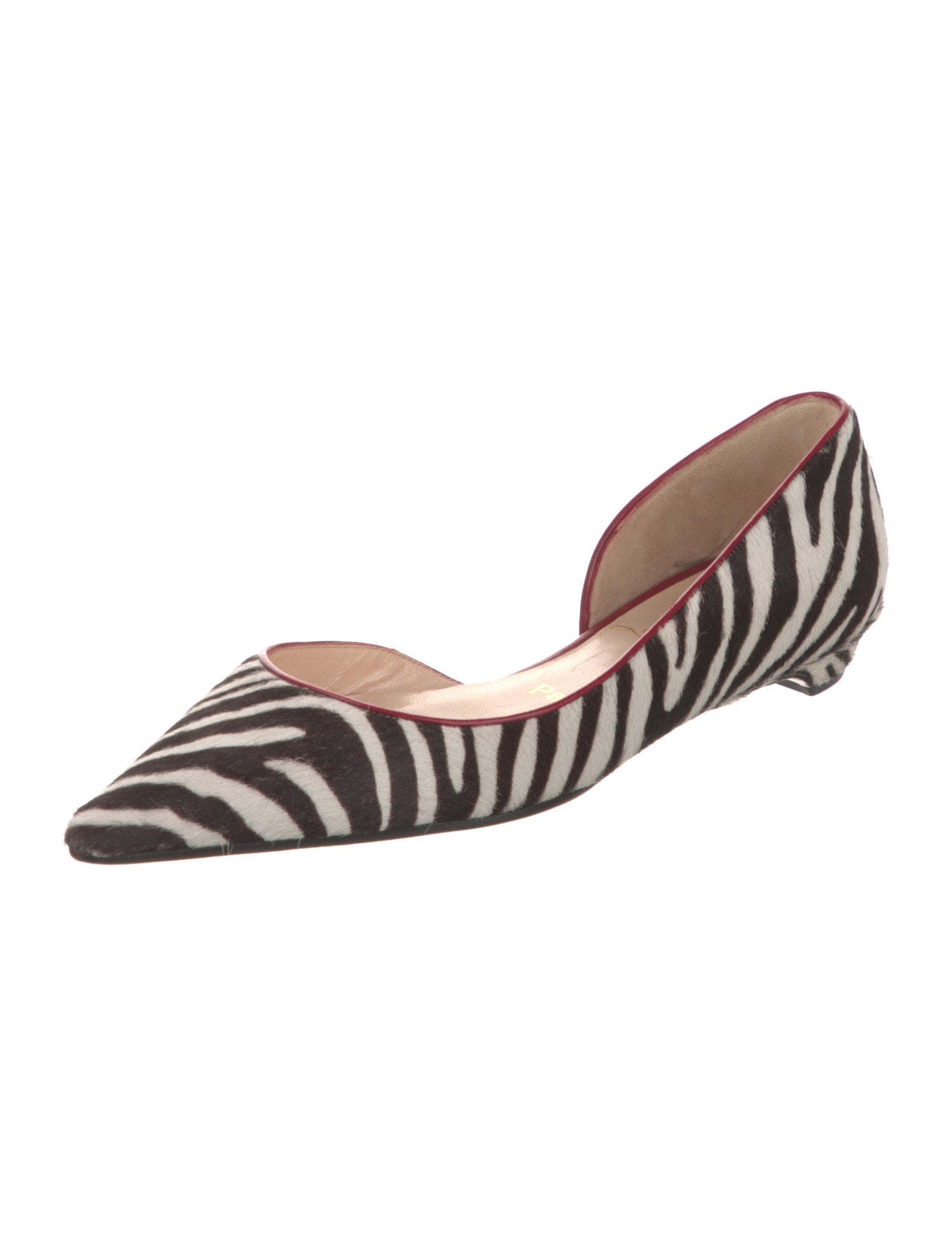Christian Louboutin Ponyhair Printed D'Orsay Flats