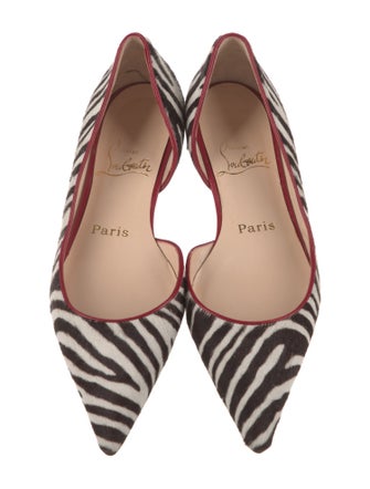 Christian Louboutin Ponyhair Printed D'Orsay Flats