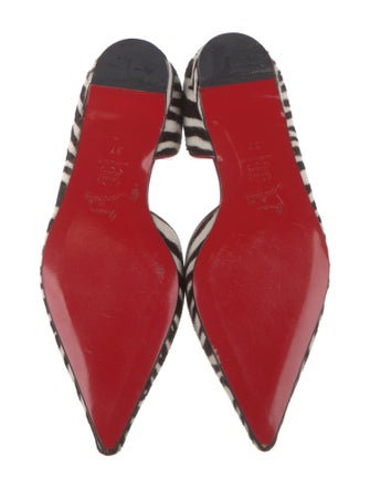 Christian Louboutin Ponyhair Printed D'Orsay Flats