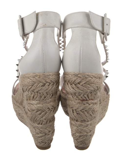 Christian Louboutin Spike Accents Leather Espadrilles