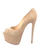 Christian Louboutin Python Animal Print Pumps