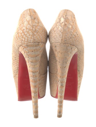 Christian Louboutin Python Animal Print Pumps