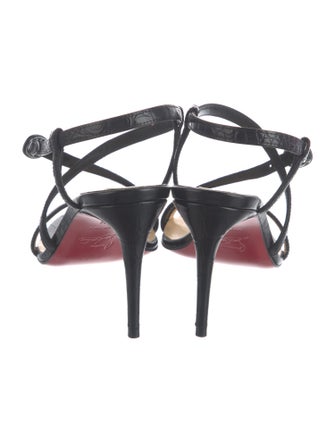 Christian Louboutin Embossed Leather Slingback Sandals