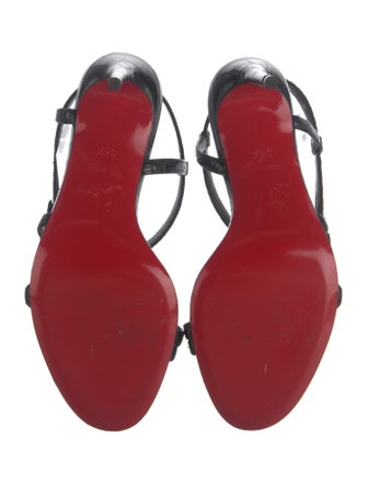 Christian Louboutin Embossed Leather Slingback Sandals