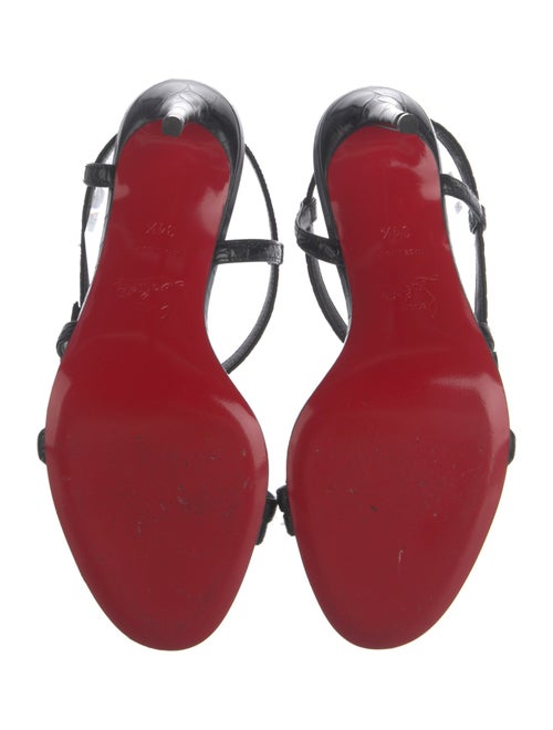 Christian Louboutin Embossed Leather Slingback Sandals