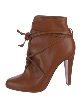 Christian Louboutin Leather Lace-Up Boots