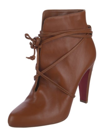 Christian Louboutin Leather Lace-Up Boots