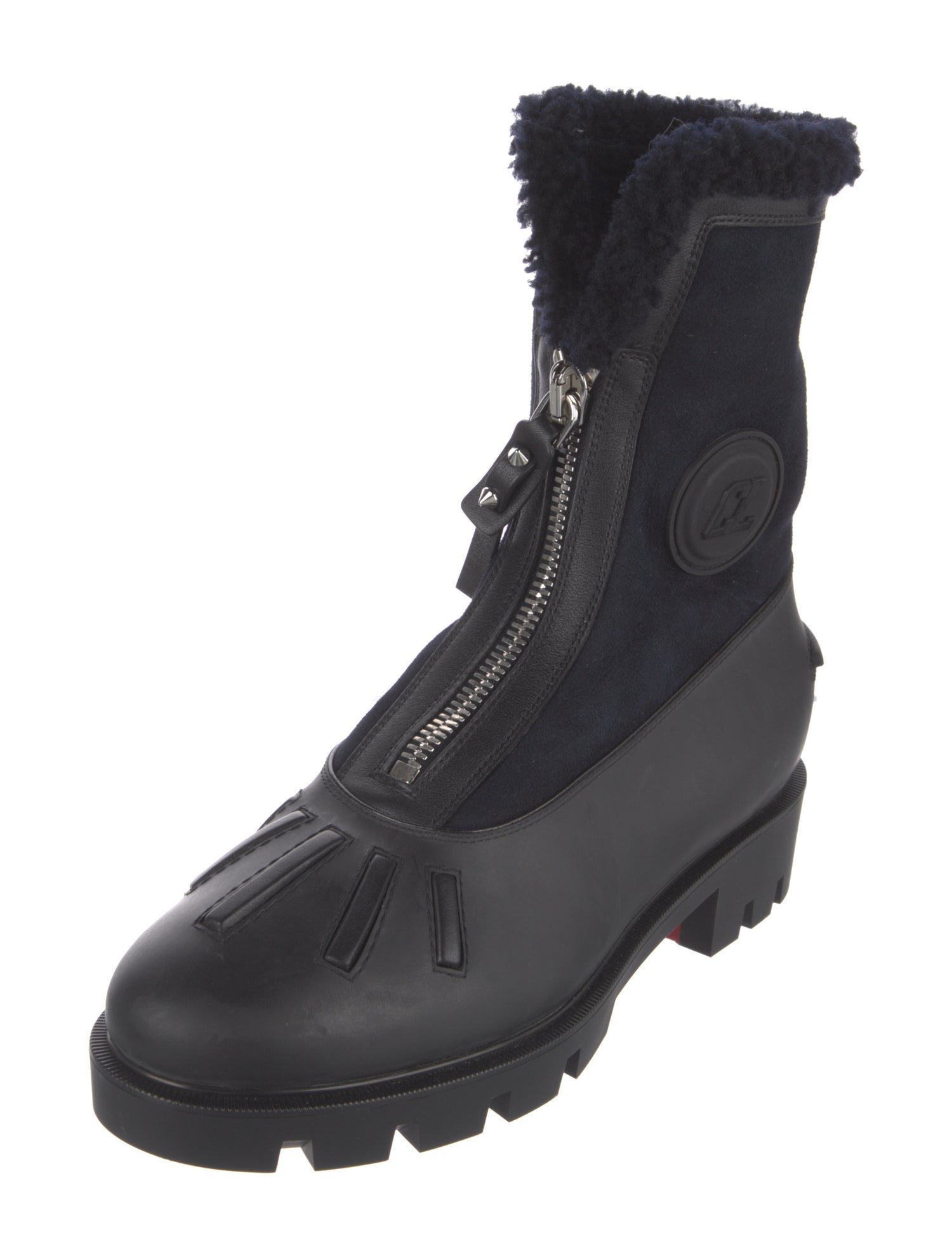 Christian Louboutin Leather Combat Boots