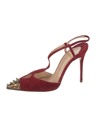 Christian Louboutin Suede T-Strap Pumps