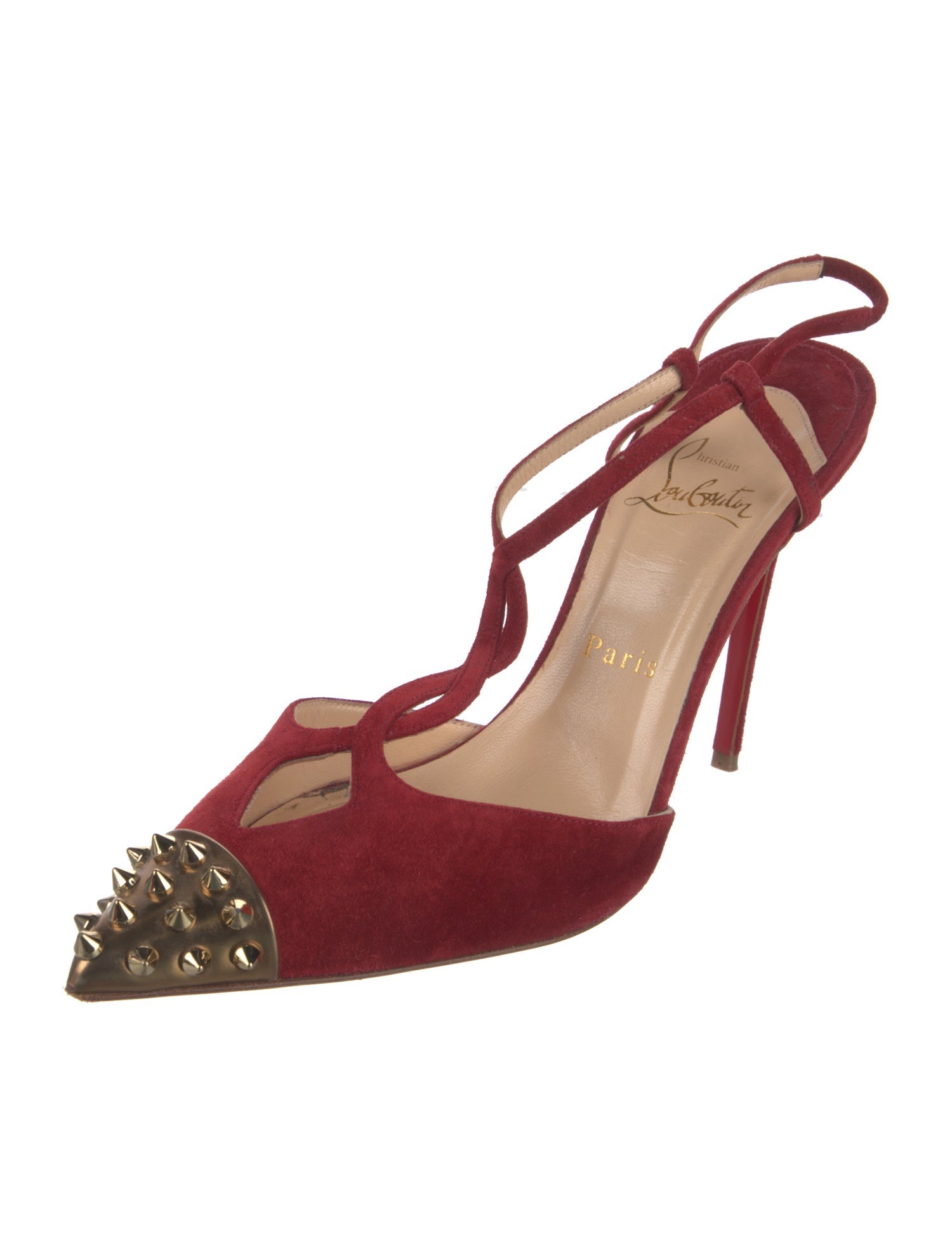 Christian Louboutin Suede T-Strap Pumps