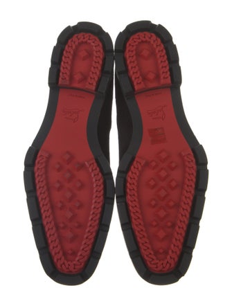 Christian Louboutin Suede Grosgrain Trim Chelsea Boots