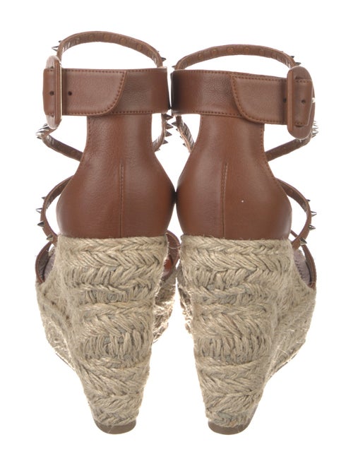 Christian Louboutin Spike Accents Leather Espadrilles