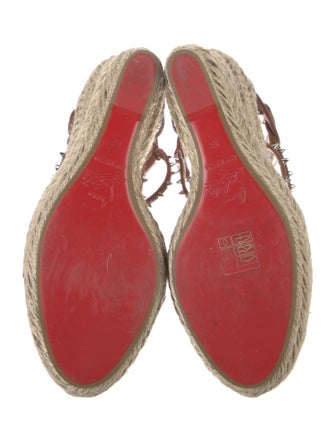 Christian Louboutin Spike Accents Leather Espadrilles