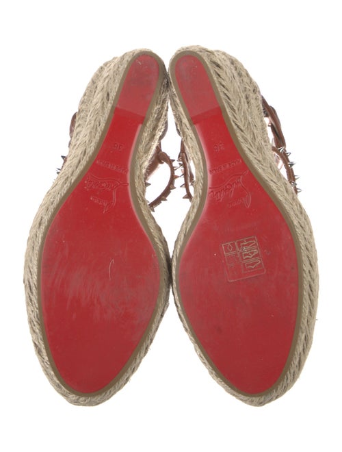Christian Louboutin Spike Accents Leather Espadrilles