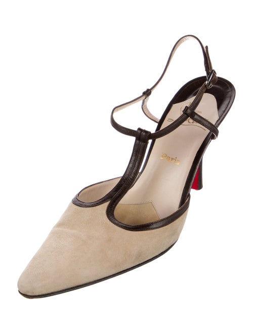 Christian Louboutin Suede T-Strap Pumps