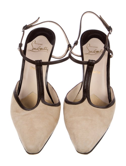 Christian Louboutin Suede T-Strap Pumps