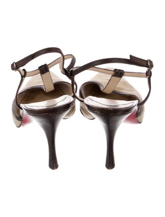 Christian Louboutin Suede T-Strap Pumps