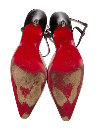 Christian Louboutin Suede T-Strap Pumps