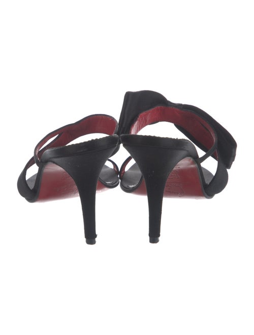 Christian Louboutin Satin Bow Accents Slides