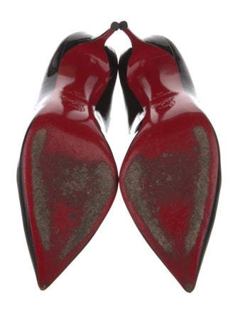 Christian Louboutin Patent Leather Scalloped Accent Pumps