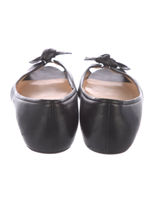 Christian Louboutin Leather Bow Accents Ballet Flats