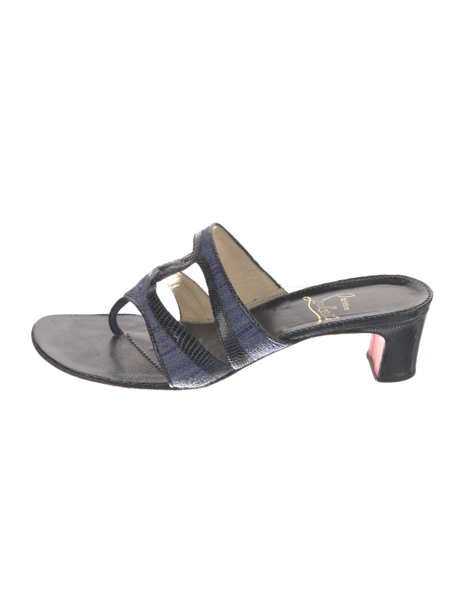 Christian Louboutin Vintage Lizard Slides