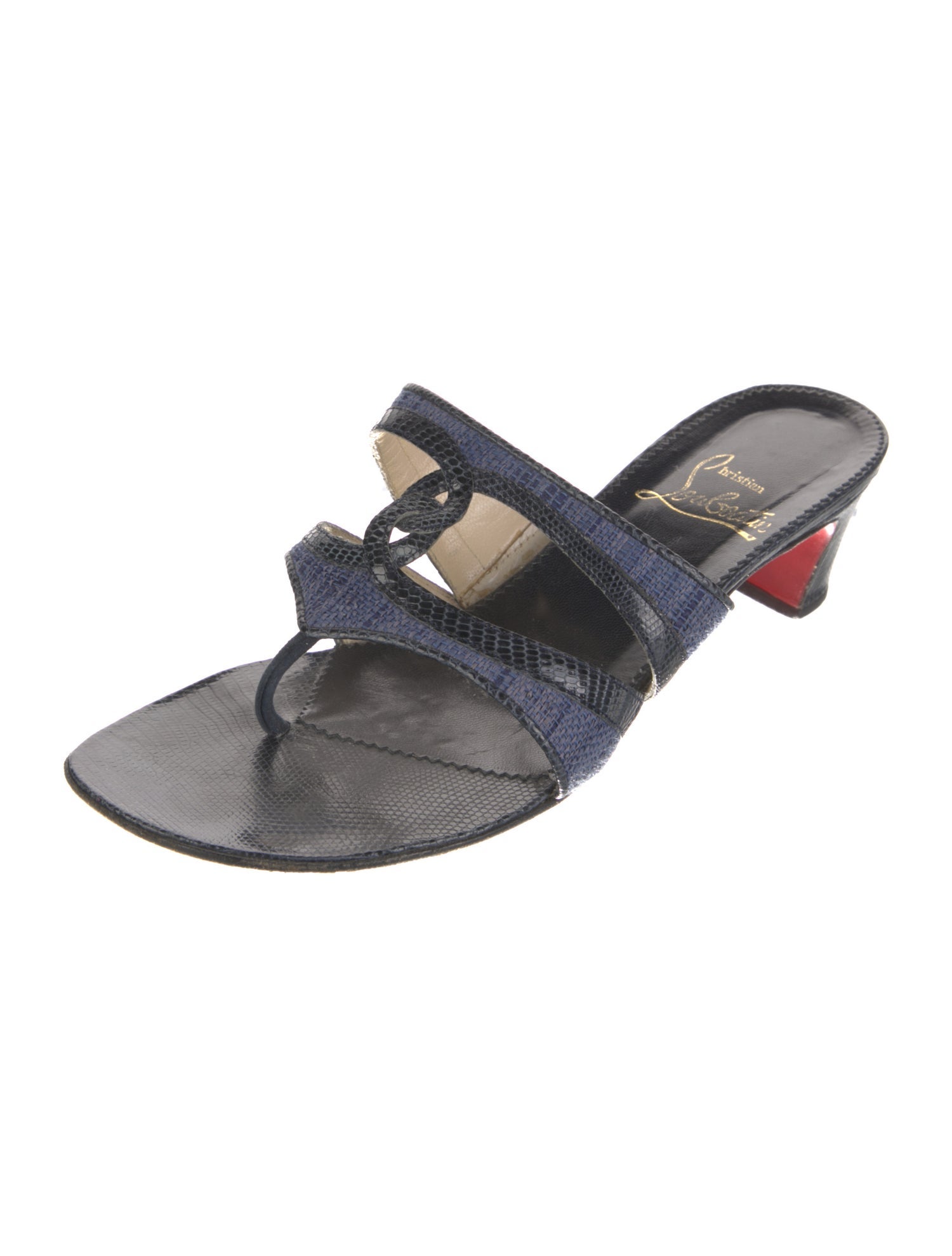 Christian Louboutin Vintage Lizard Slides