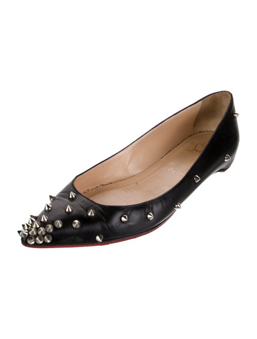 Christian Louboutin Spike Accents Leather Ballet Flats