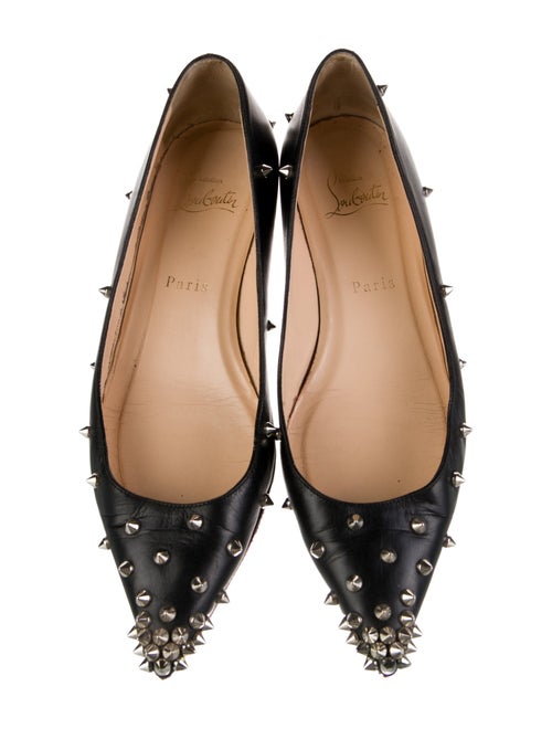Christian Louboutin Spike Accents Leather Ballet Flats
