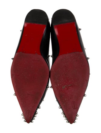 Christian Louboutin Spike Accents Leather Ballet Flats