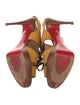 Christian Louboutin Suede Colorblock Pattern Slingback Sandals