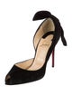 Christian Louboutin Suede D'Orsay Pumps