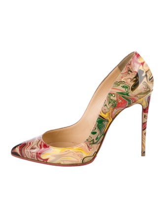 Christian Louboutin Patent Leather Printed Pumps