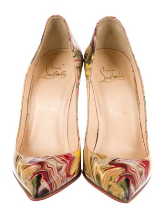 Christian Louboutin Patent Leather Printed Pumps