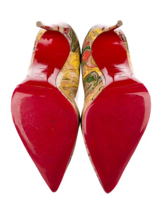 Christian Louboutin Patent Leather Printed Pumps
