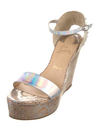 Christian Louboutin Spike Accents Leather Espadrilles