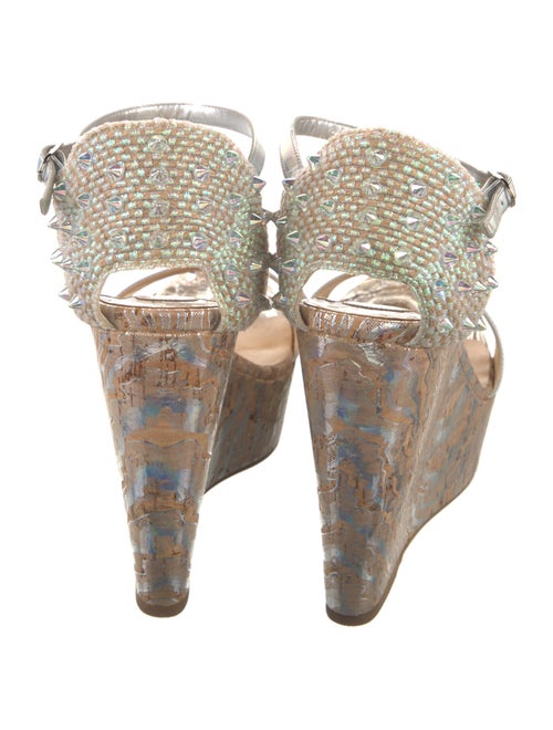 Christian Louboutin Spike Accents Leather Espadrilles