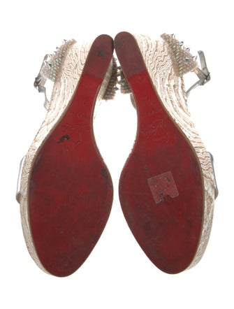 Christian Louboutin Spike Accents Leather Espadrilles