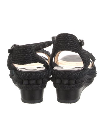 Christian Louboutin Spike Accents Leather Espadrilles