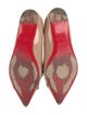 Christian Louboutin Patent Leather Crystal Embellishments Flats