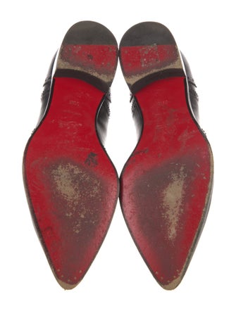 Christian Louboutin Leather Lasercut Accents Loafers