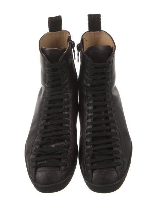 Christian Louboutin Spike Accents Leather Sneakers