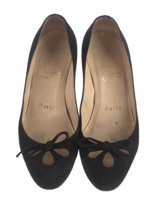 Christian Louboutin Suede Bow Accents Flats