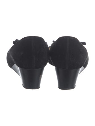 Christian Louboutin Suede Bow Accents Flats