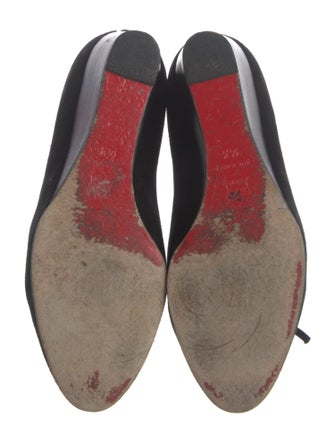 Christian Louboutin Suede Bow Accents Flats
