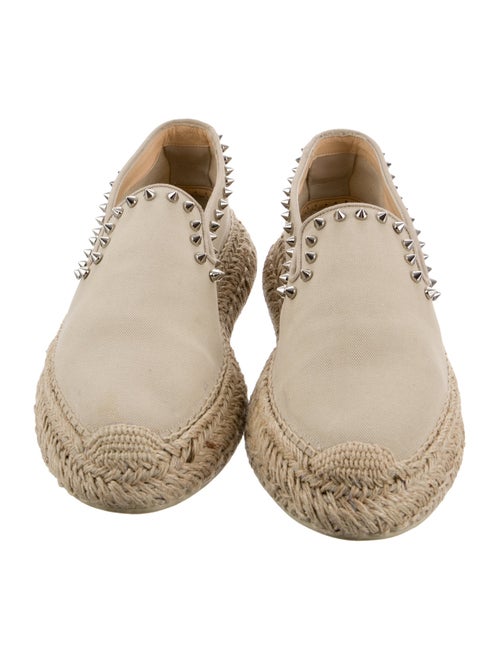 Christian Louboutin Canvas Studded Accents Espadrilles